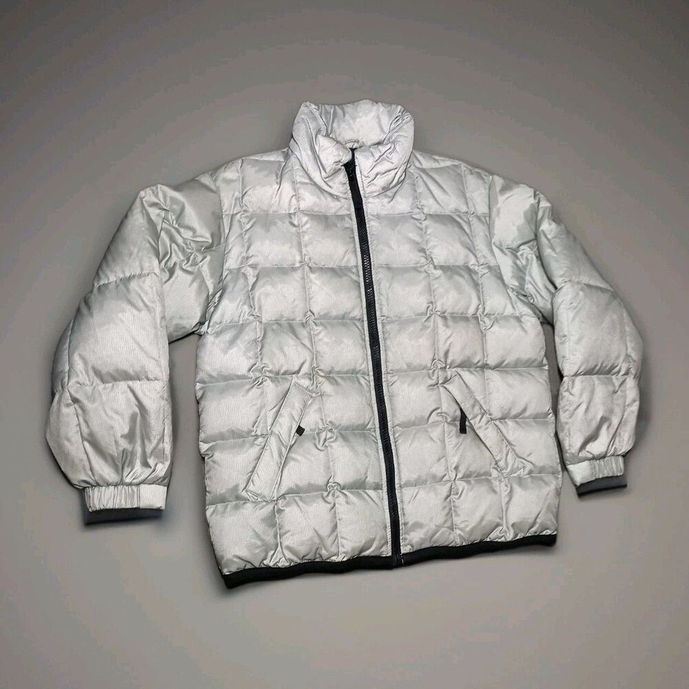 Vintage Gallery Sport Goose Down Puffer Jacket Silver Size M 89s 90s Y2K Rave